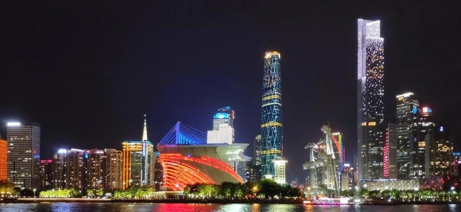 广州塔夜景 - 海珠区标志性景观