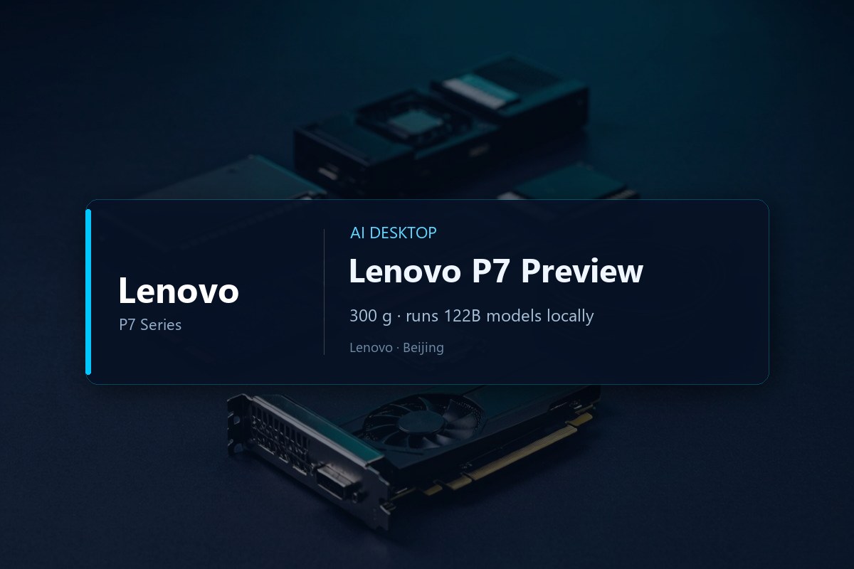 Lenovo P7: a 300-Gram AI Desktop Running 122B Models Offline